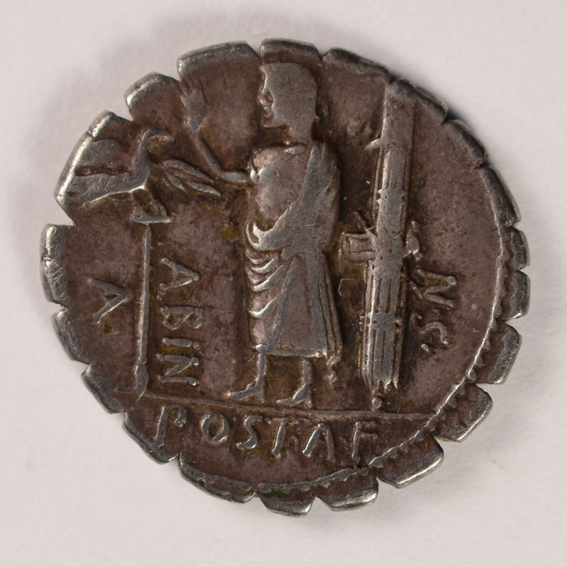 Serrated; 14 (duplicate 13?); A. Postumius Albinus moneyer; Scarce; apparently there was once a duplicate, old #13